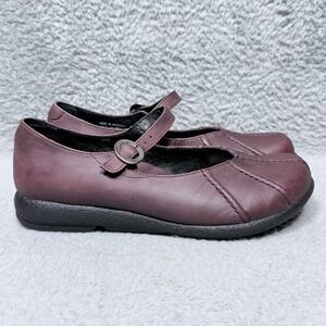 Dansko Giselle Womens Size 8.5 Mary Jane Comfort Shoes Burgundy Leather